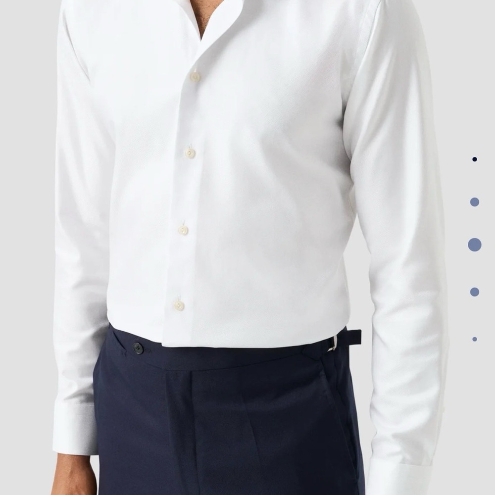 Eton White Dress Shirt | Men’s Luxury Button Down | Minor Spot